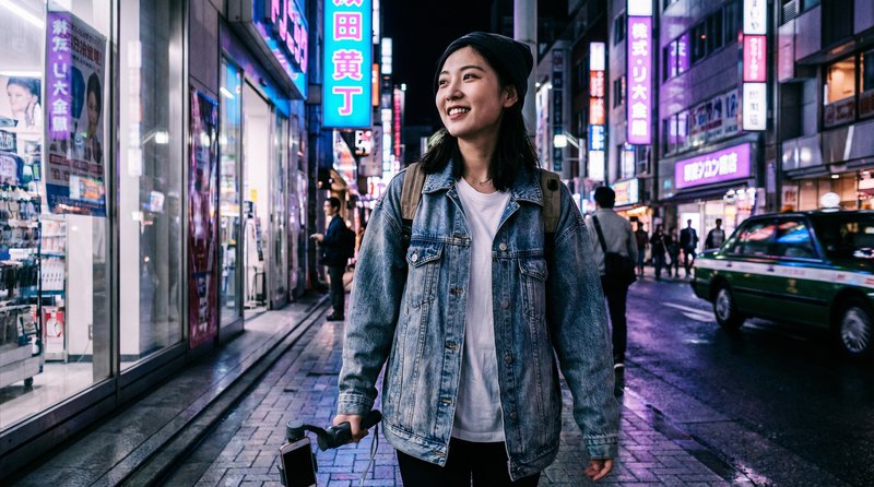 免费看片城市短视频：霓虹夜色下的街拍vlog